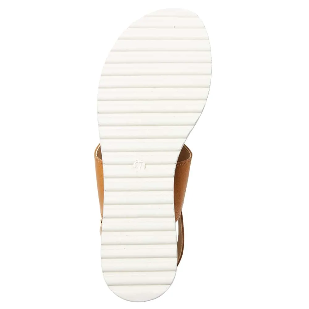 Ibis Wedge in Tan Leather