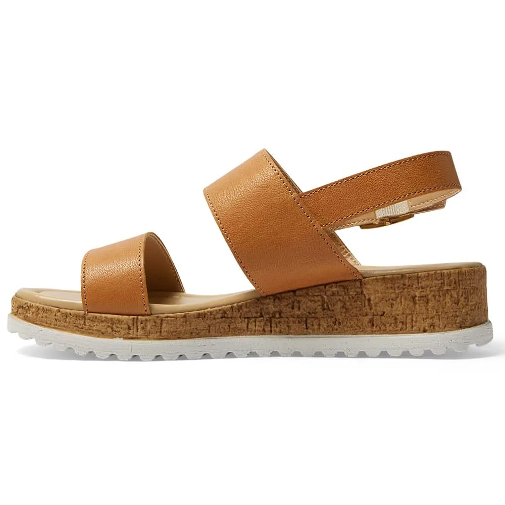 Ibis Wedge in Tan Leather