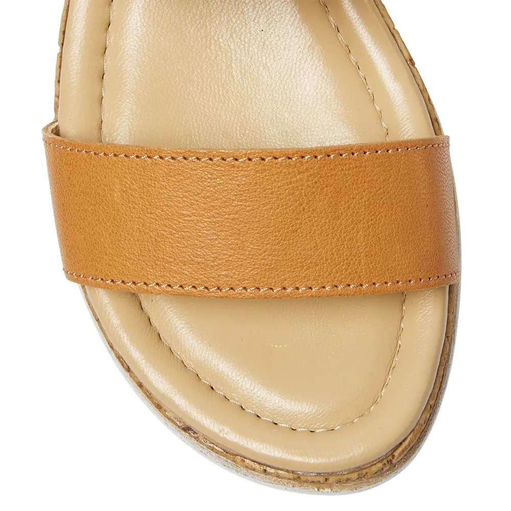 Ibis Wedge in Tan Leather