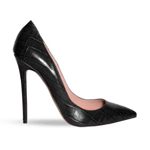 ILIANA BLACK CROCODILE PRINT