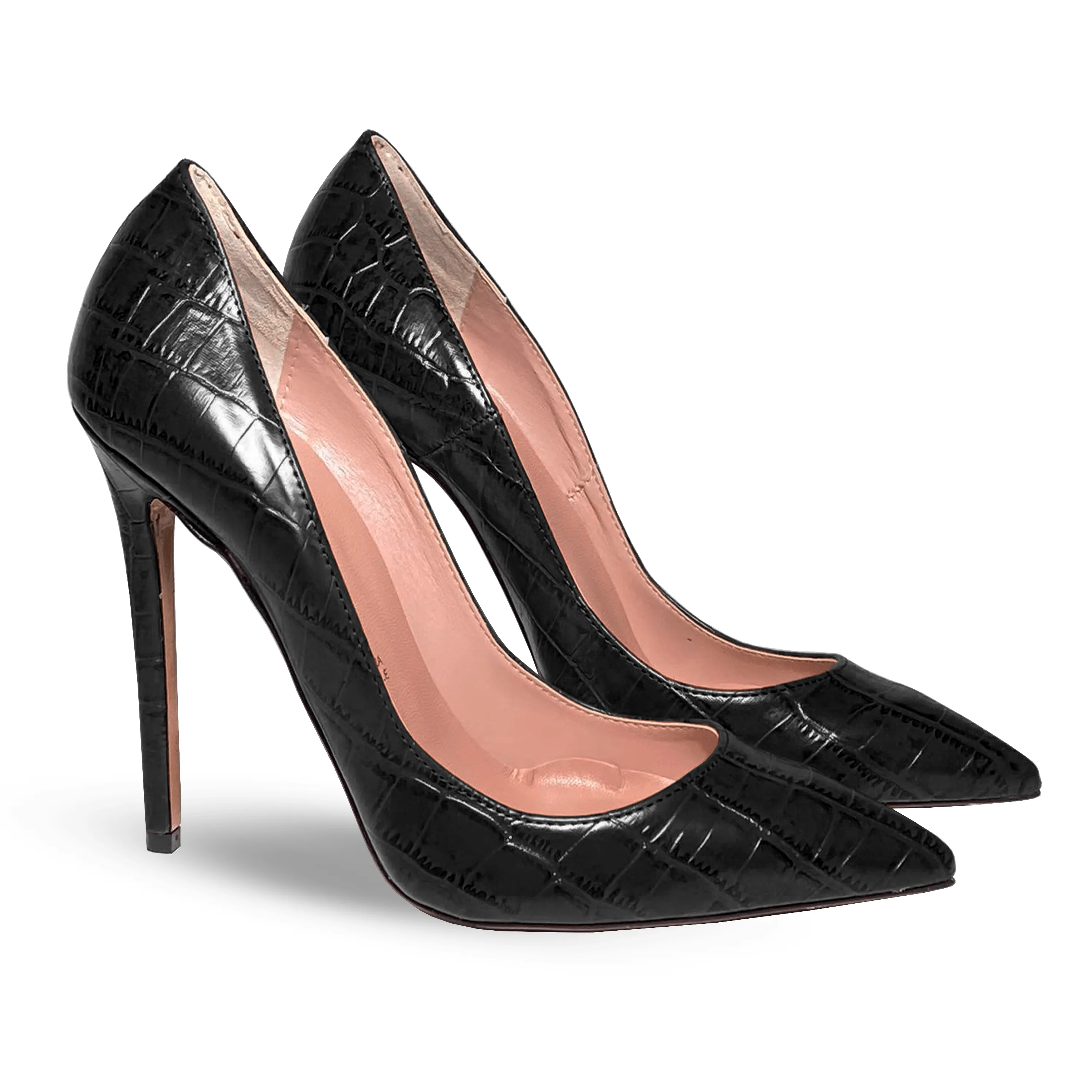 ILIANA BLACK CROCODILE PRINT