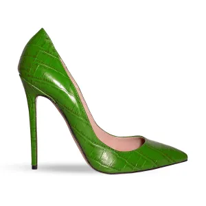 ILIANA GREEN CROCODILE PRINT