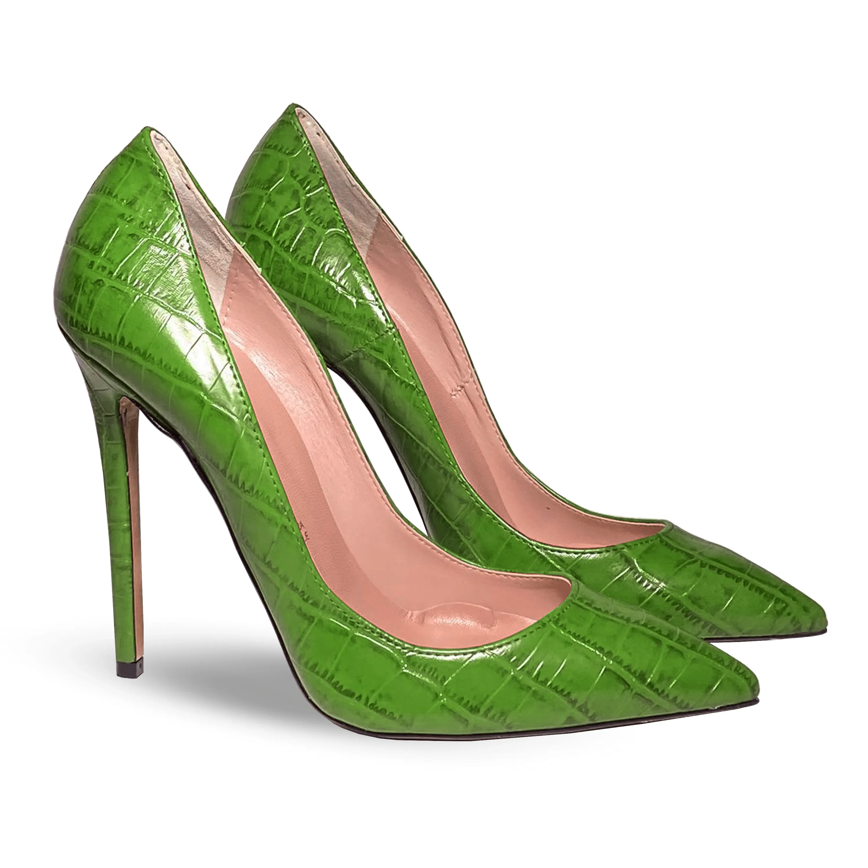 ILIANA GREEN CROCODILE PRINT
