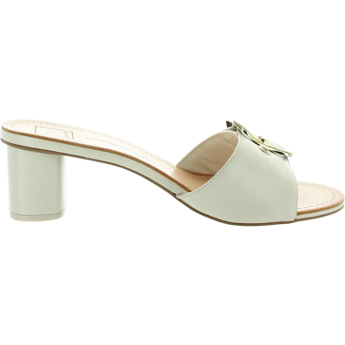 ILVA Womens Laceless Leather Mule Sandals