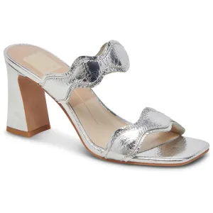 ILVA Womens Laceless Leather Mule Sandals