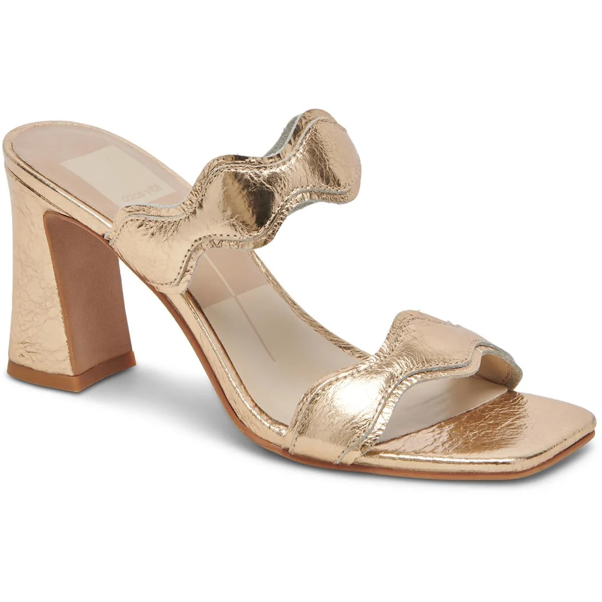 ILVA Womens Laceless Leather Mule Sandals