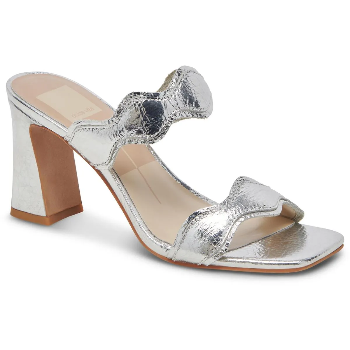 ILVA Womens Laceless Leather Mule Sandals