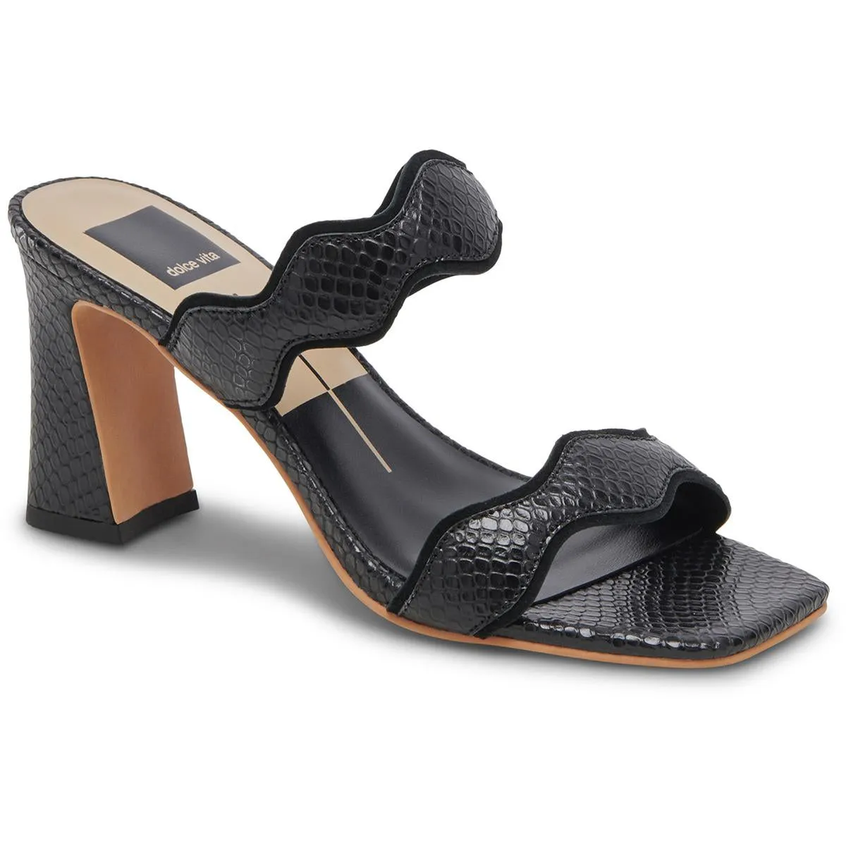 ILVA Womens Laceless Leather Mule Sandals
