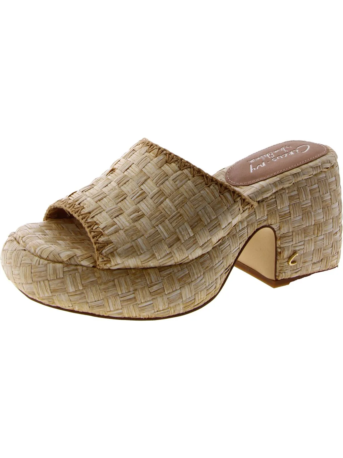 Ilyse Womens Woven Raffia Platform Sandals