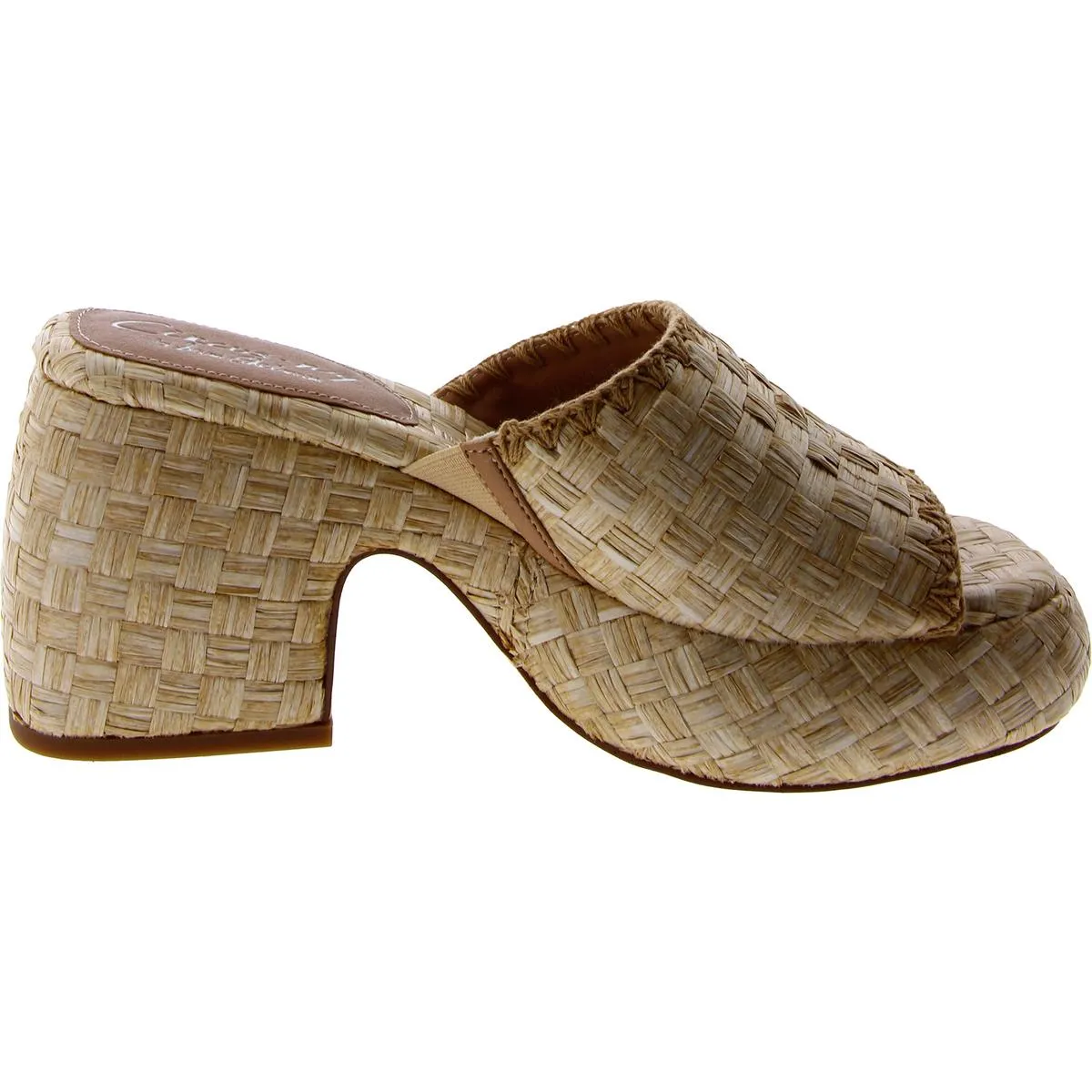Ilyse Womens Woven Raffia Platform Sandals