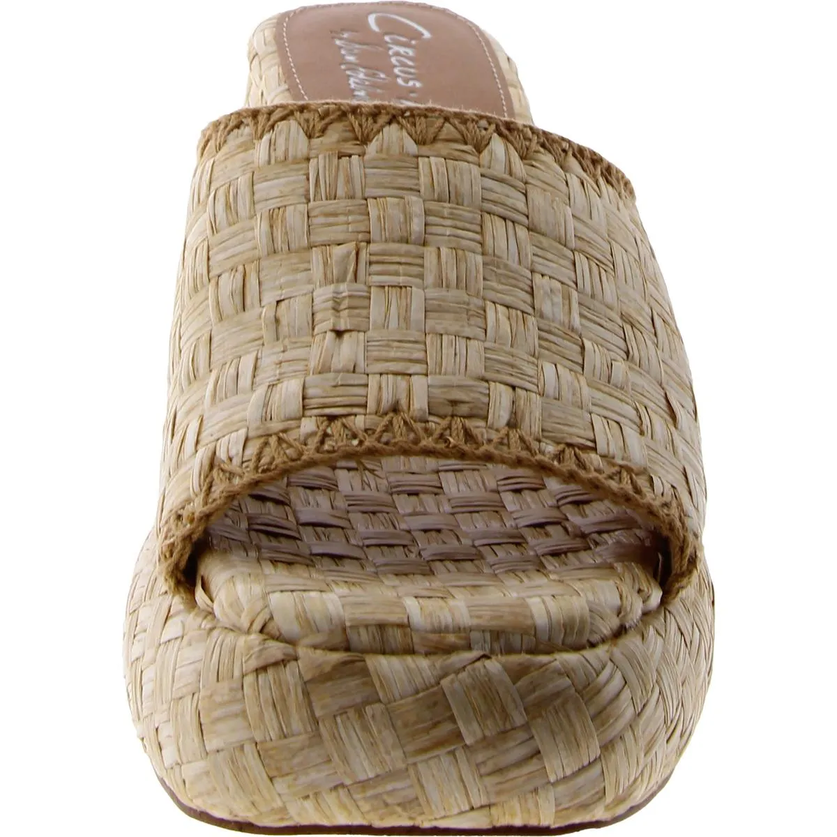 Ilyse Womens Woven Raffia Platform Sandals