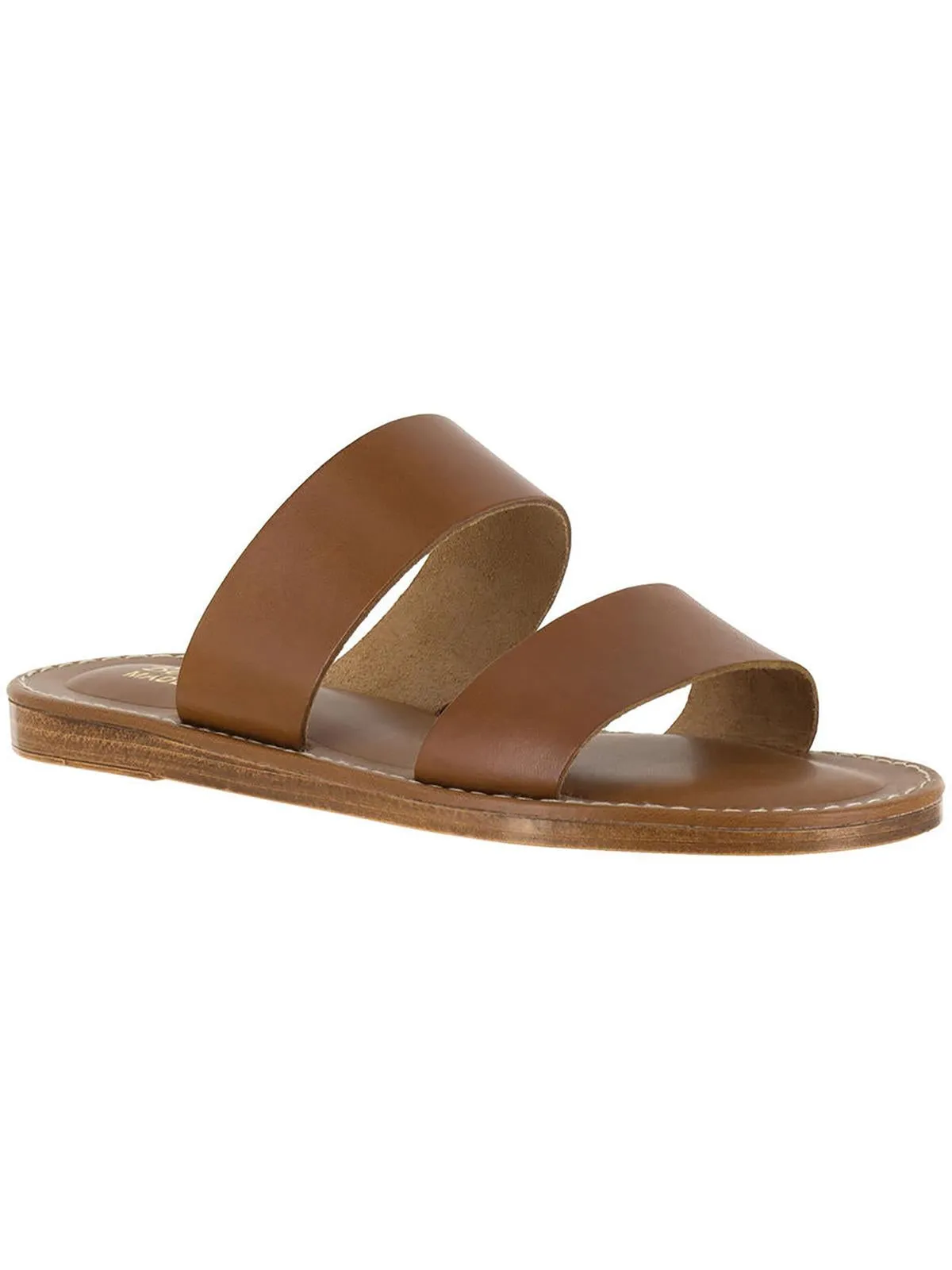 ImoItaly Womens Metallic Wide Slide Sandals