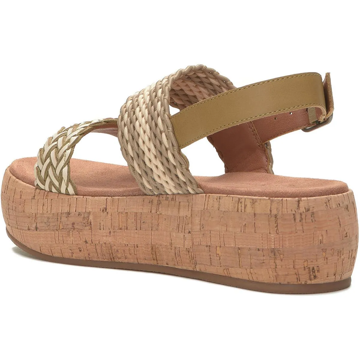Jadiel Womens Braided Ankle Strap Flatform Sandals