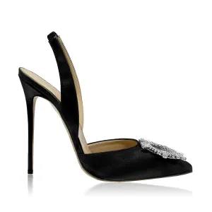 JANINE BLACK SATIN