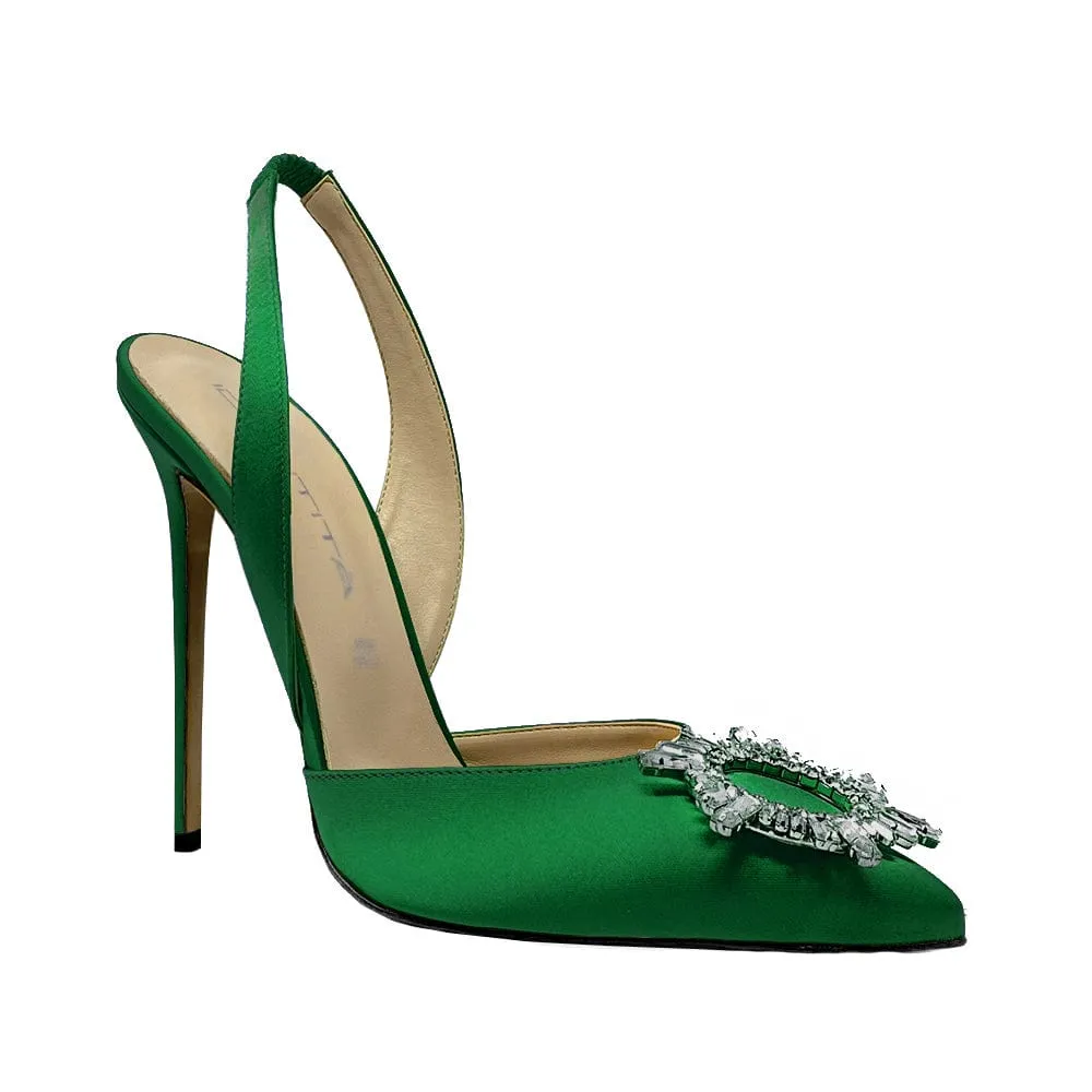 JANINE GREEN SATIN