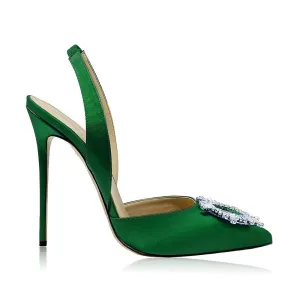 JANINE GREEN SATIN