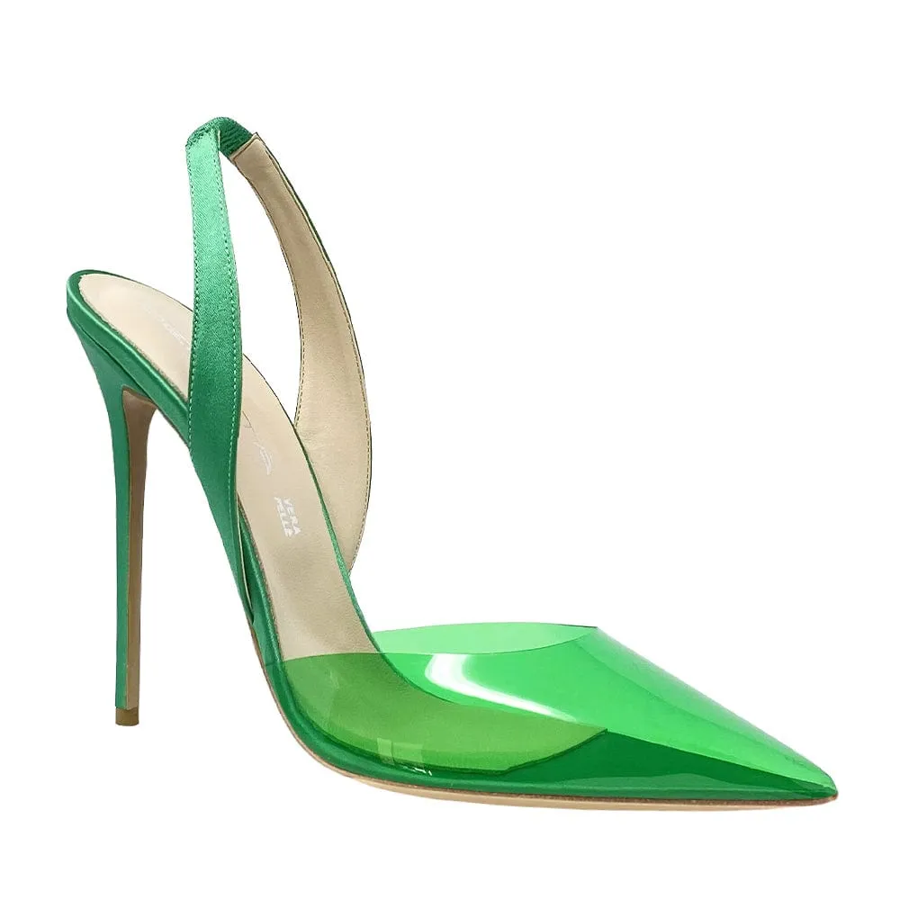 JENNIFER GREEN SATIN/PVC