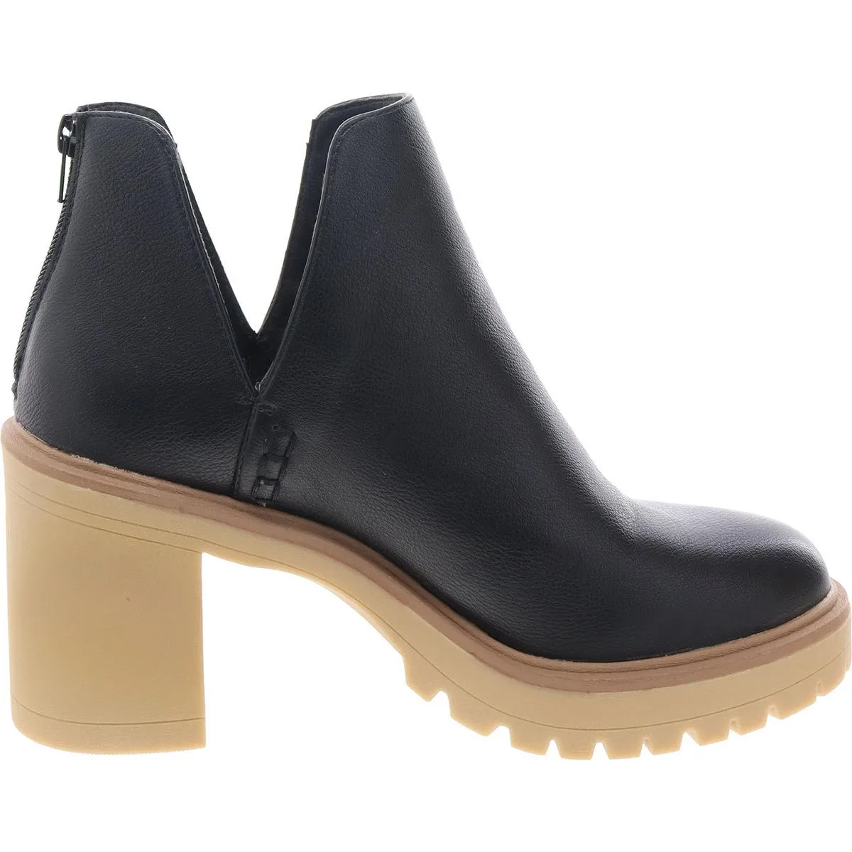 Jerad Womens Zipper Faux Leather Booties