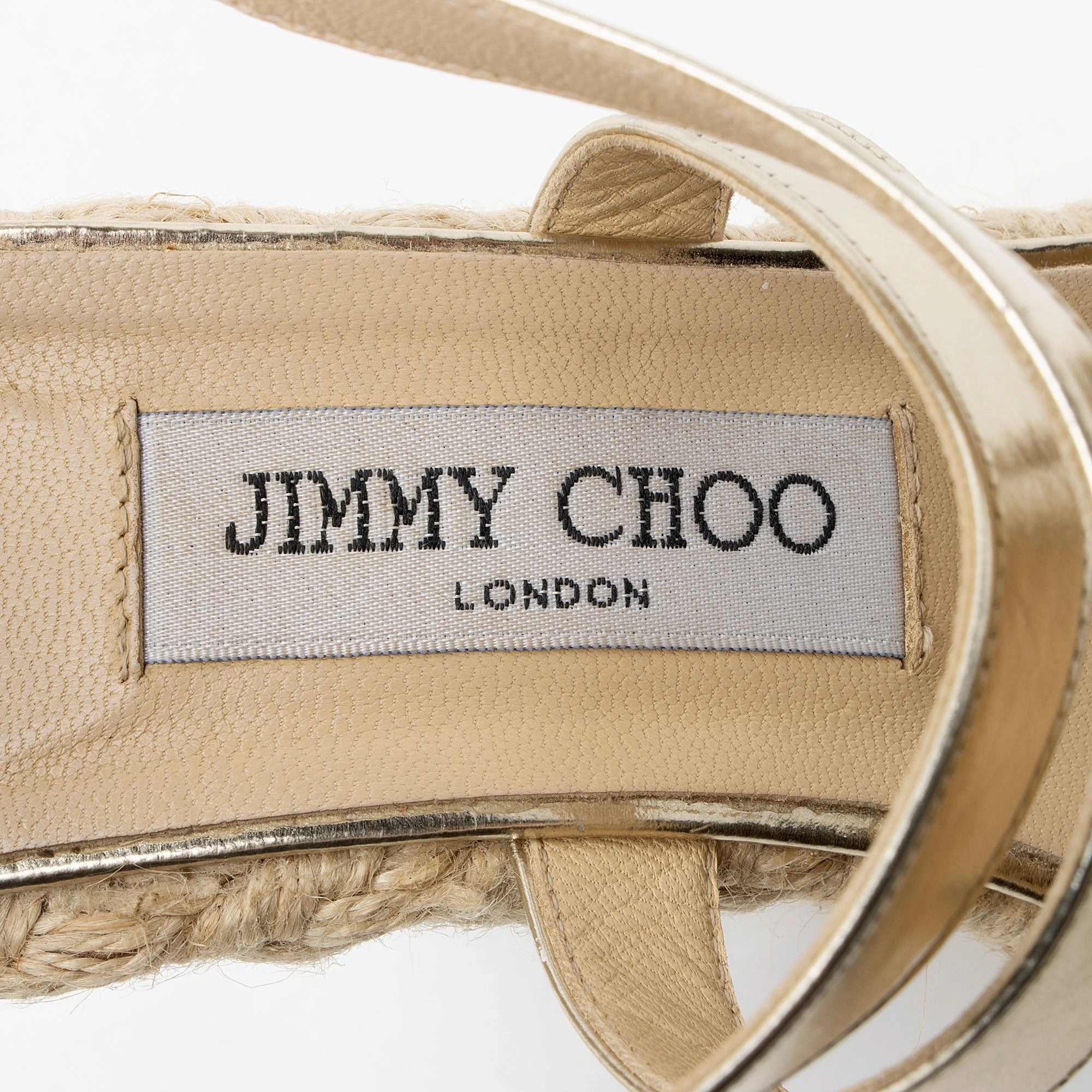 Jimmy Choo Metallic Leather Wedges