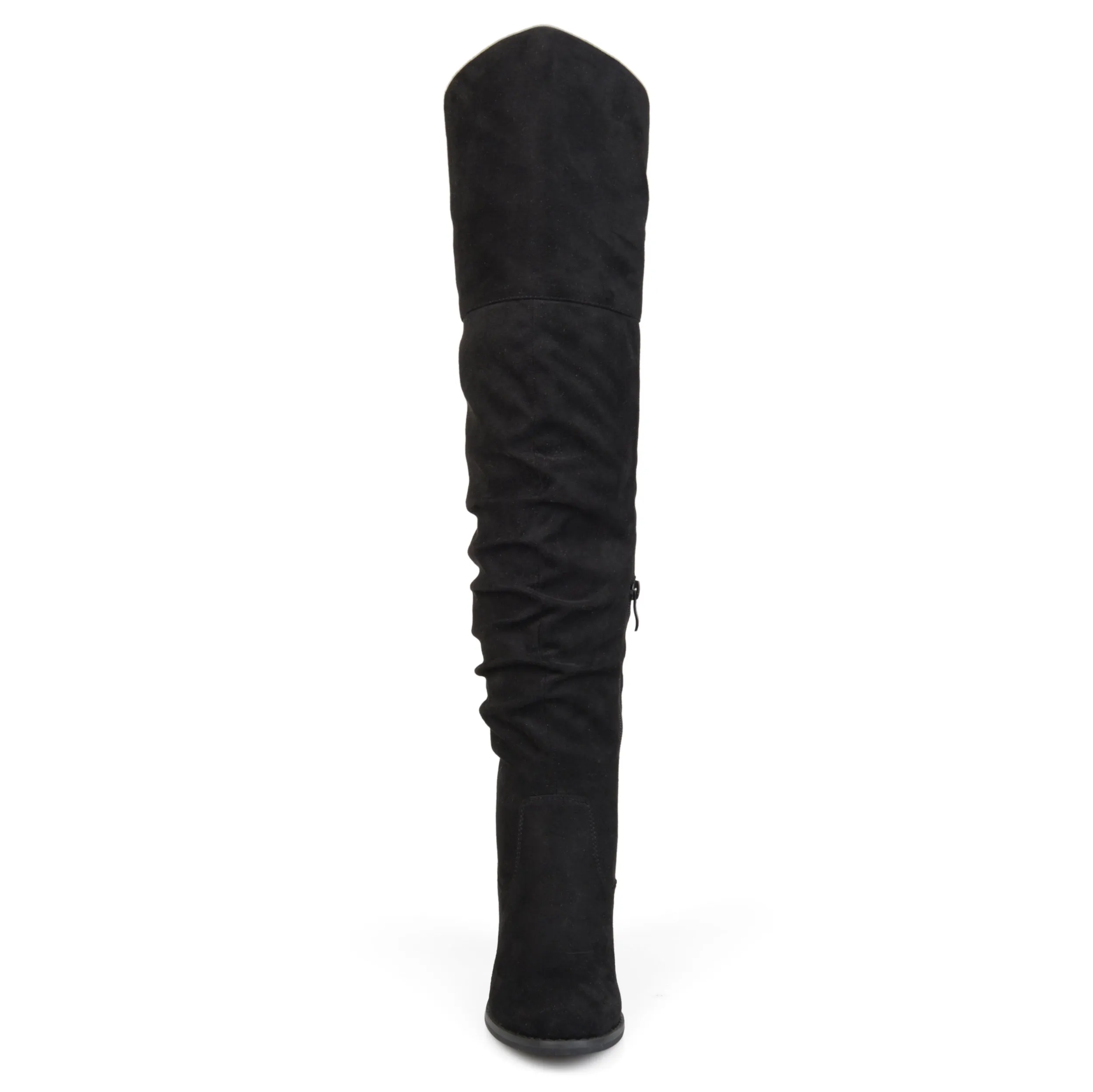 Journee Collection Womens Kaison Stacked Heel Over The Knee Boots