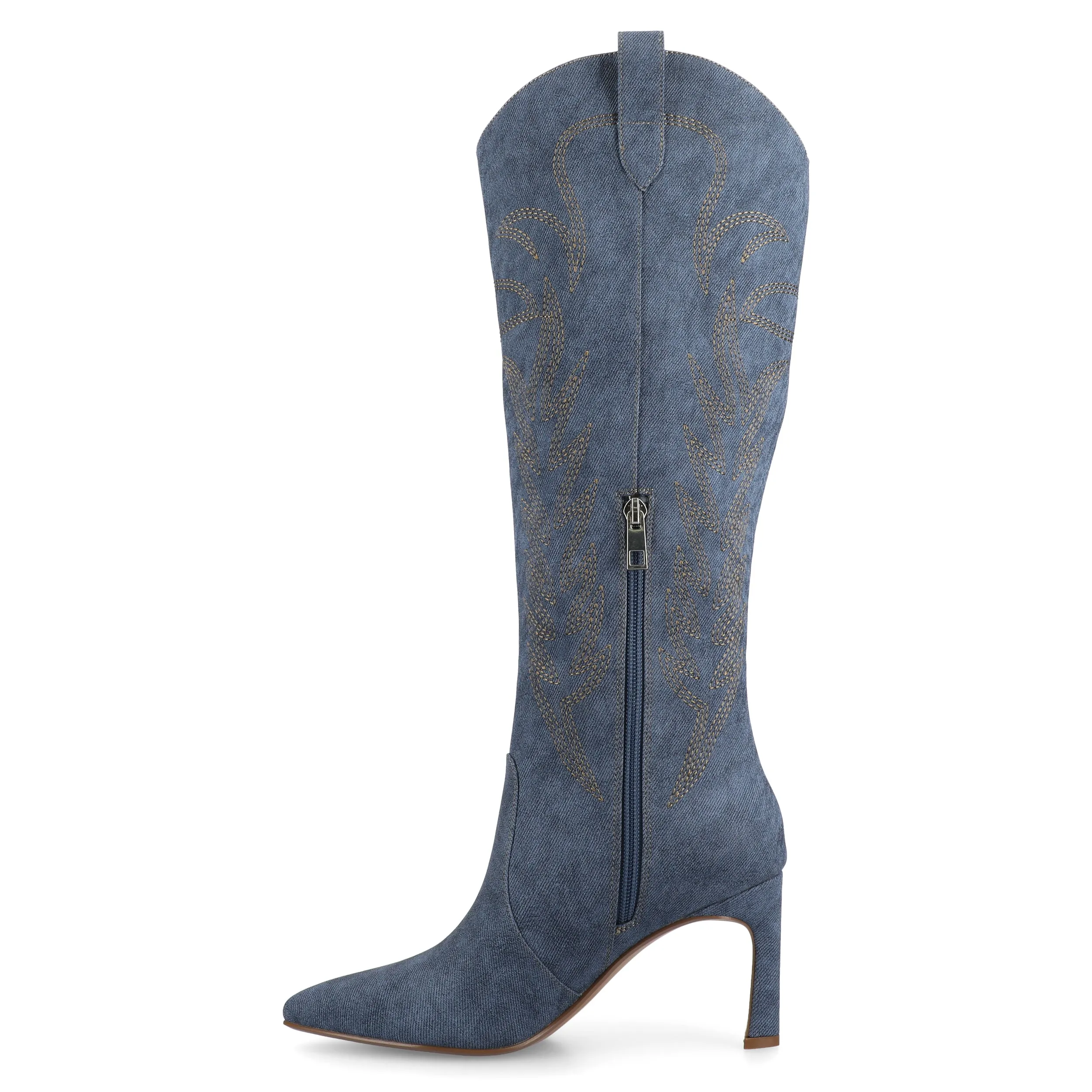Journee Womens Laramie Knee High Western Boots