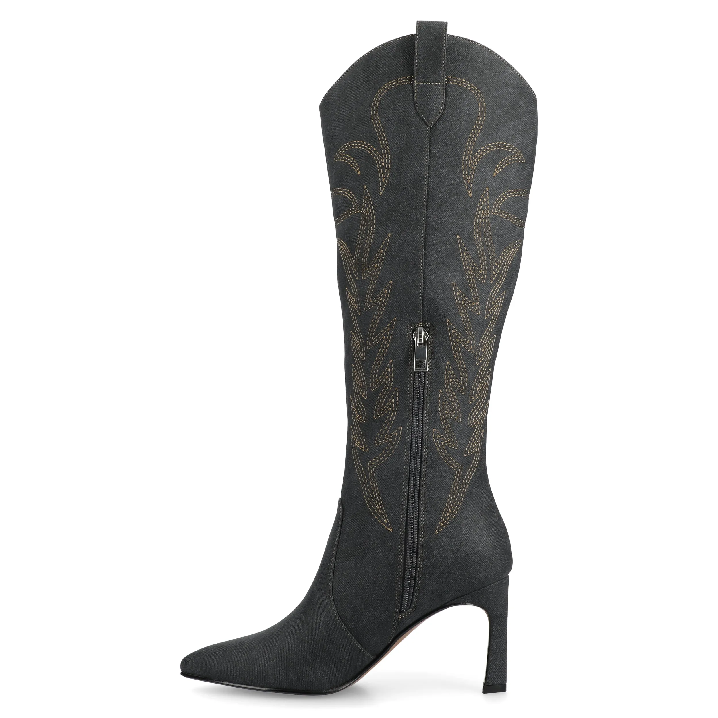 Journee Womens Laramie Knee High Western Boots