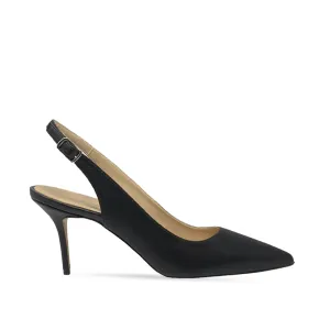 JUSTINA BLACK LEATHER 70mm