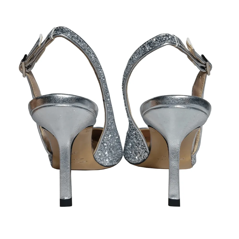 JUSTINA GLITTER SILVER 70mm