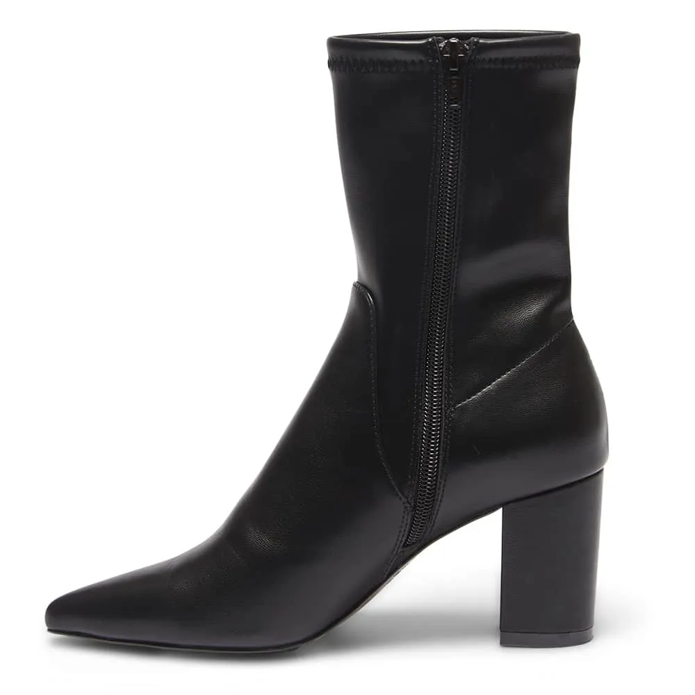 Karly Boot in Black Smooth