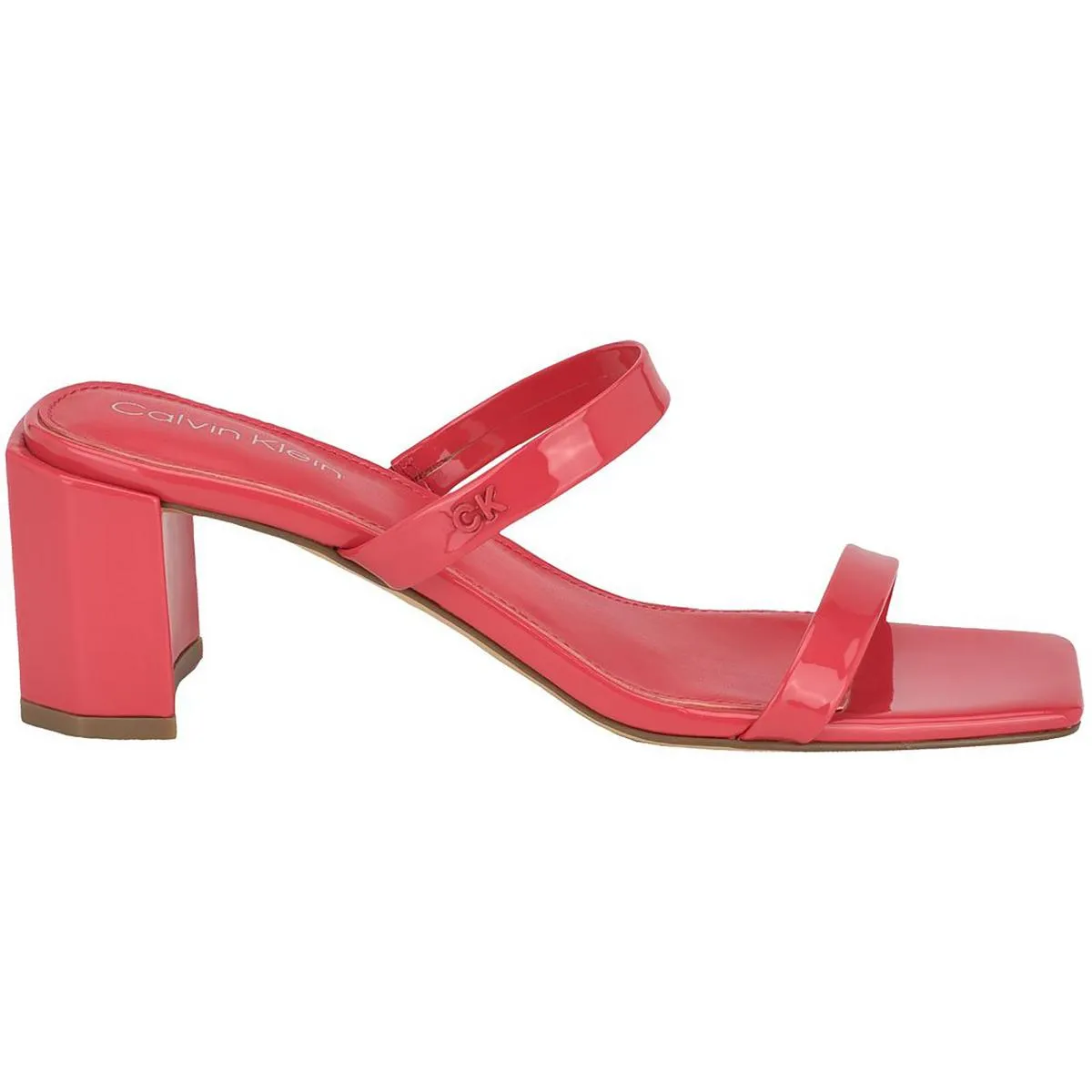 Kater Womens Patent Slip-On Slide Sandals