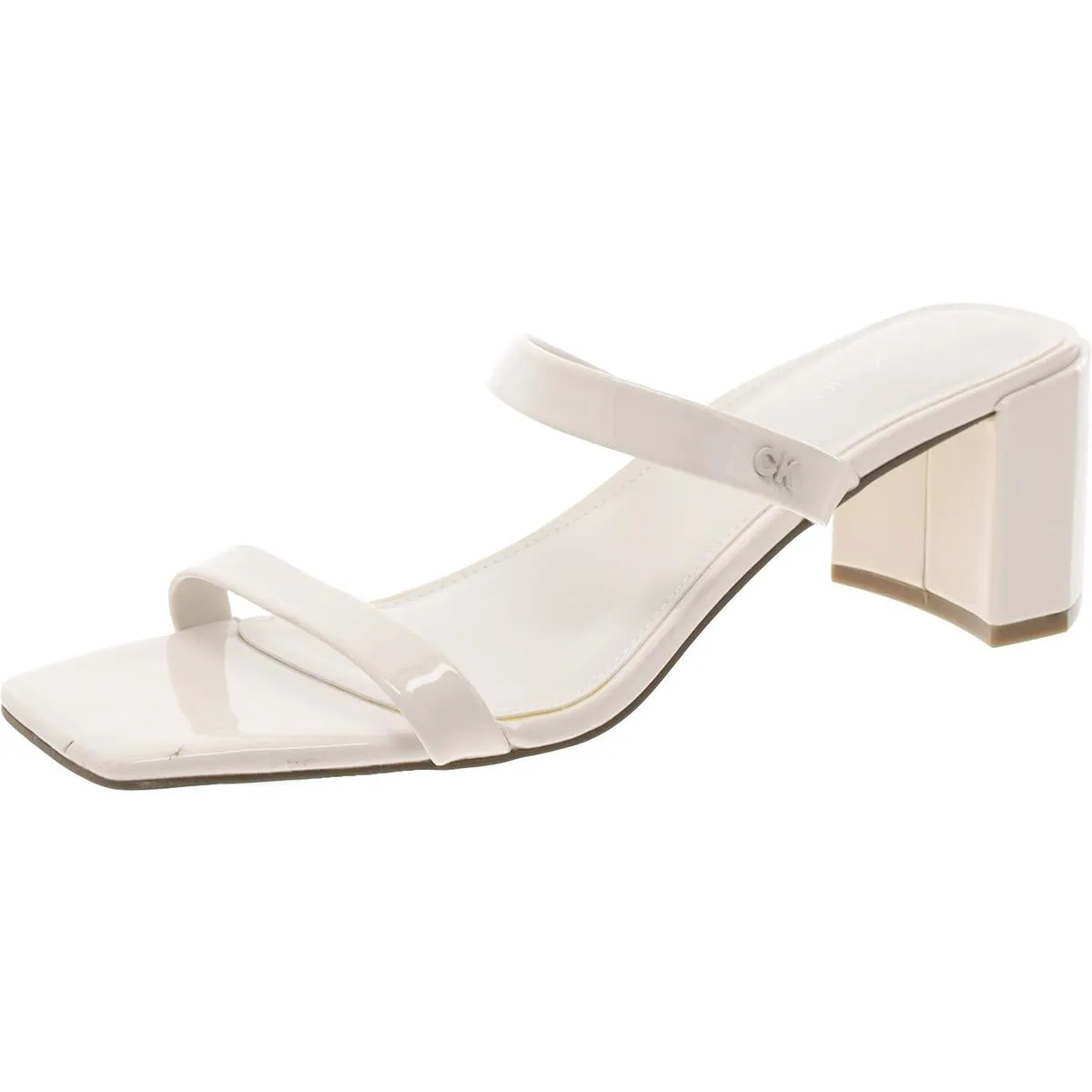 Kater Womens Patent Slip-On Slide Sandals
