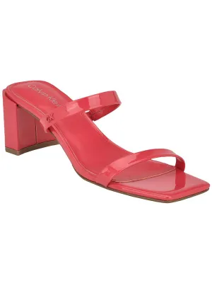 Kater Womens Patent Slip-On Slide Sandals