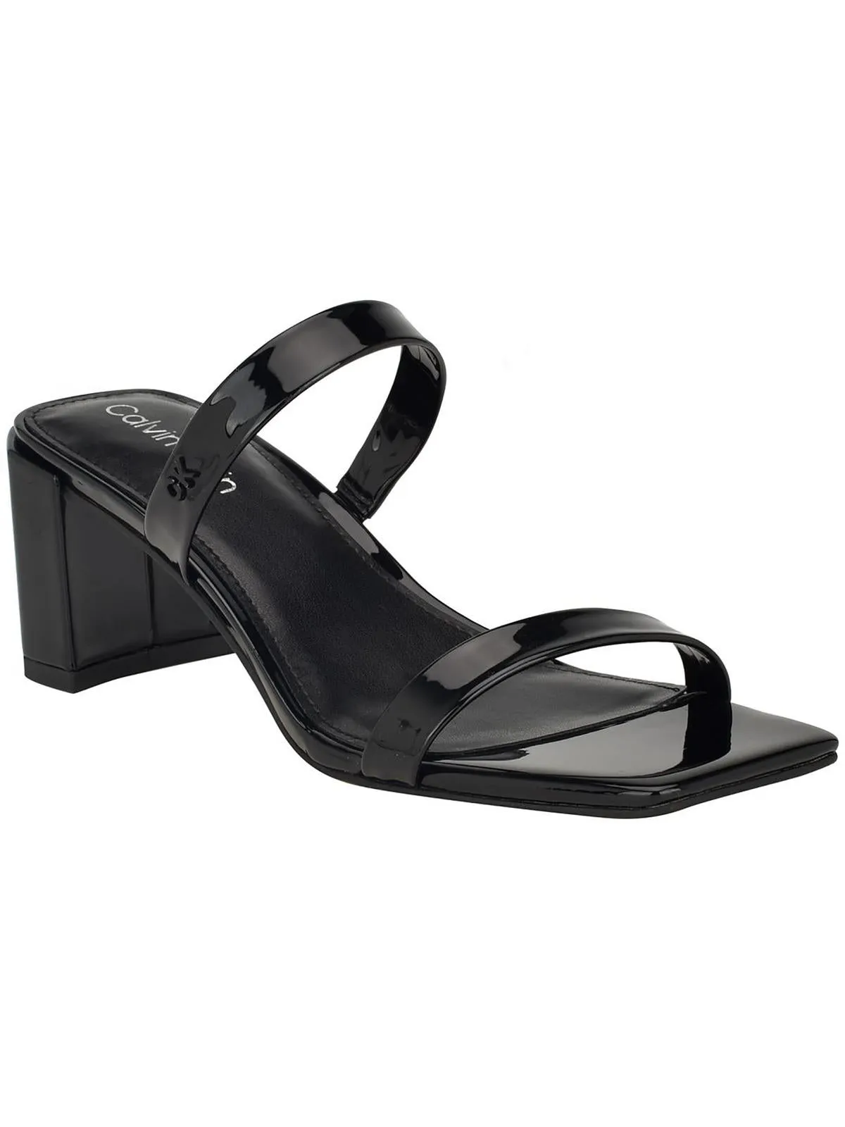 Kater Womens Patent Slip-On Slide Sandals