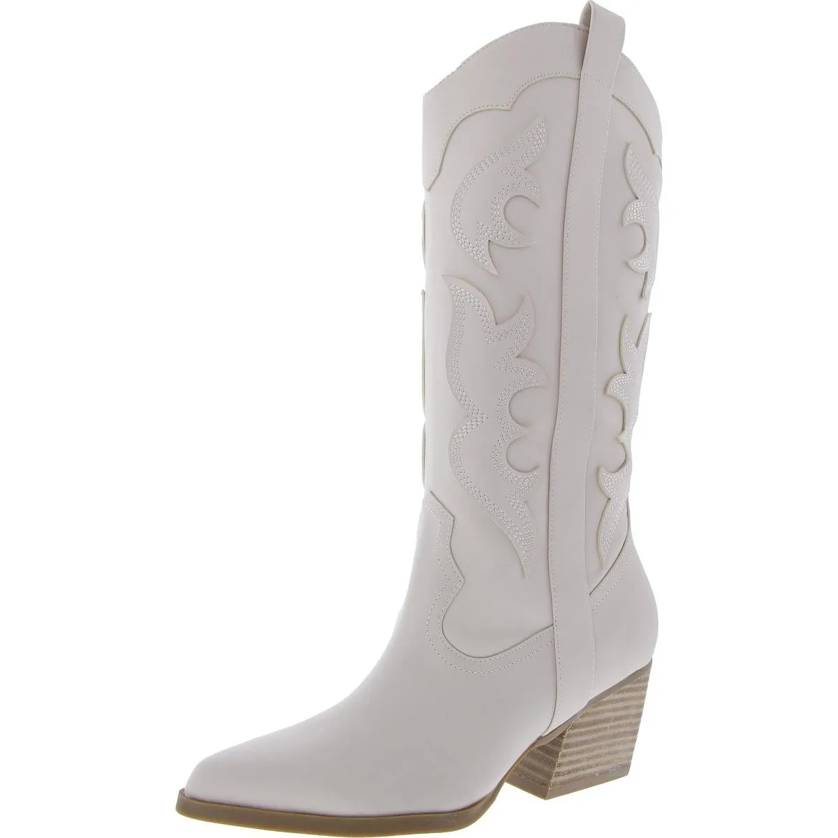KRANZ Womens Leather Block Heel Cowboy, Western Boots