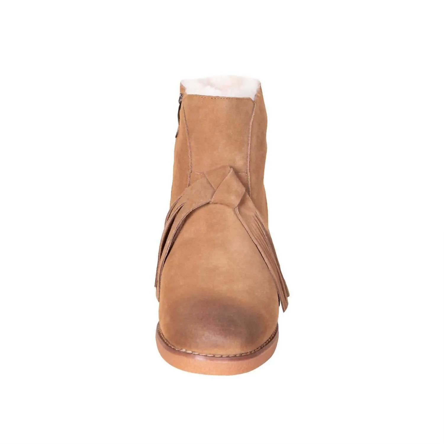 Ladies Madison Sheepskin Boot In Chestnut