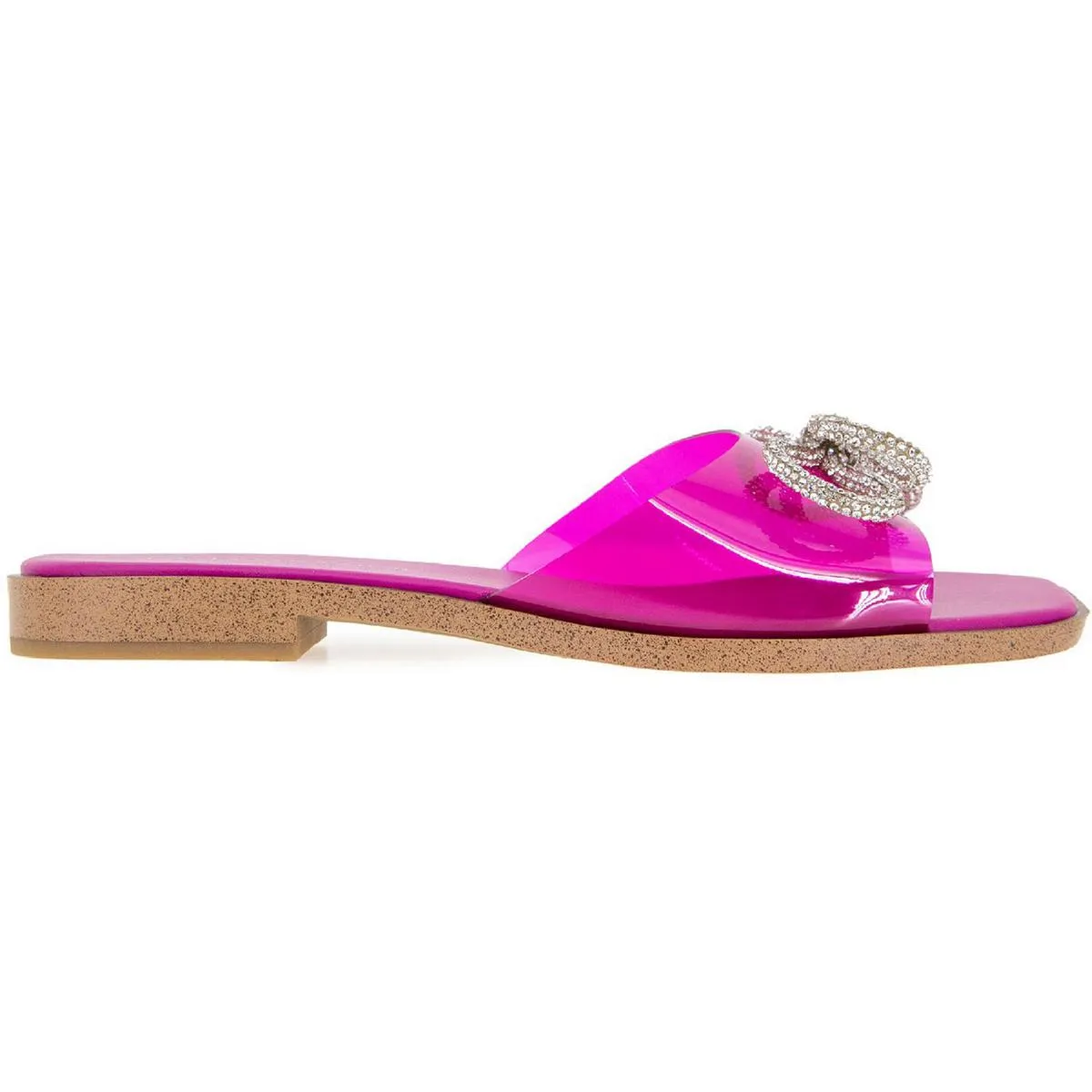 LAFFI Womens Bow Man Made Slide Sandals