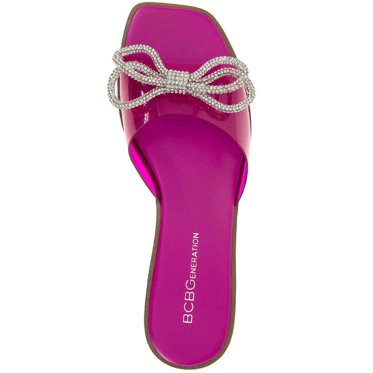 LAFFI Womens Bow Man Made Slide Sandals