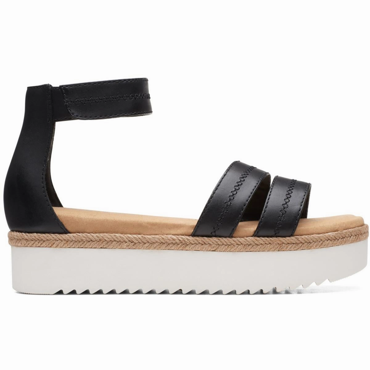 Lana  Womens Leather Ankle Strap Platform Sandals