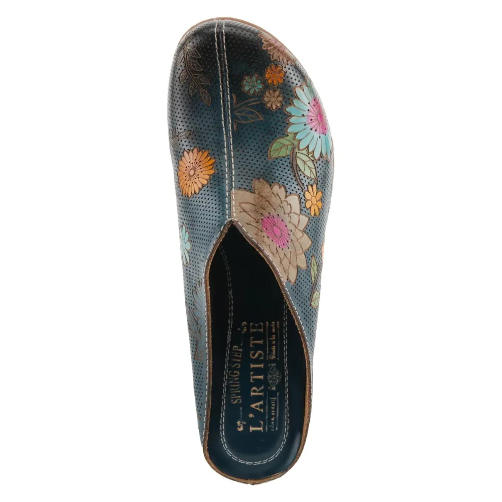 L'Artiste By Spring Step Chienti Navy Multi Clog (Women's)