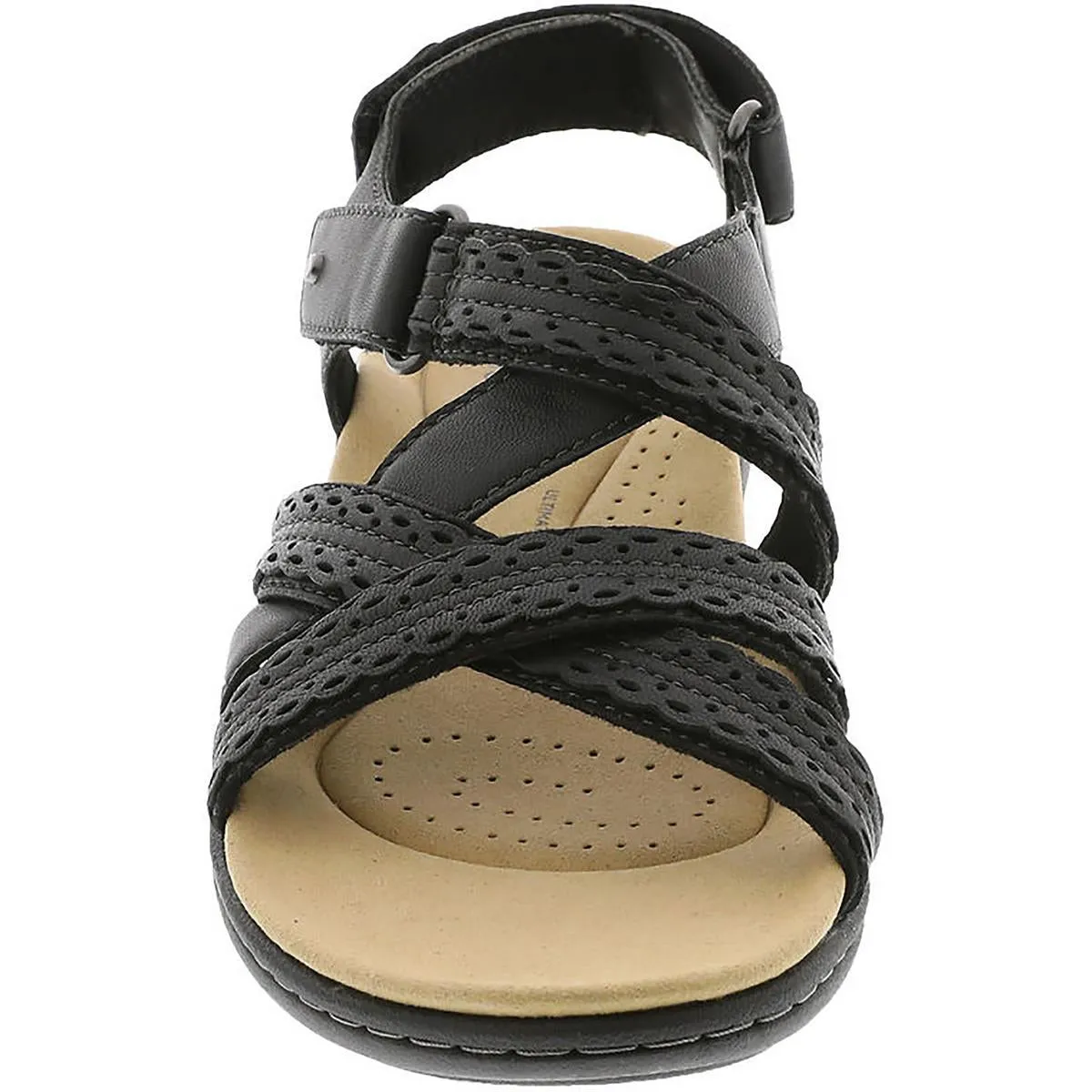 Laurieann Rena Womens Leather Criss-Cross Slingback Sandals