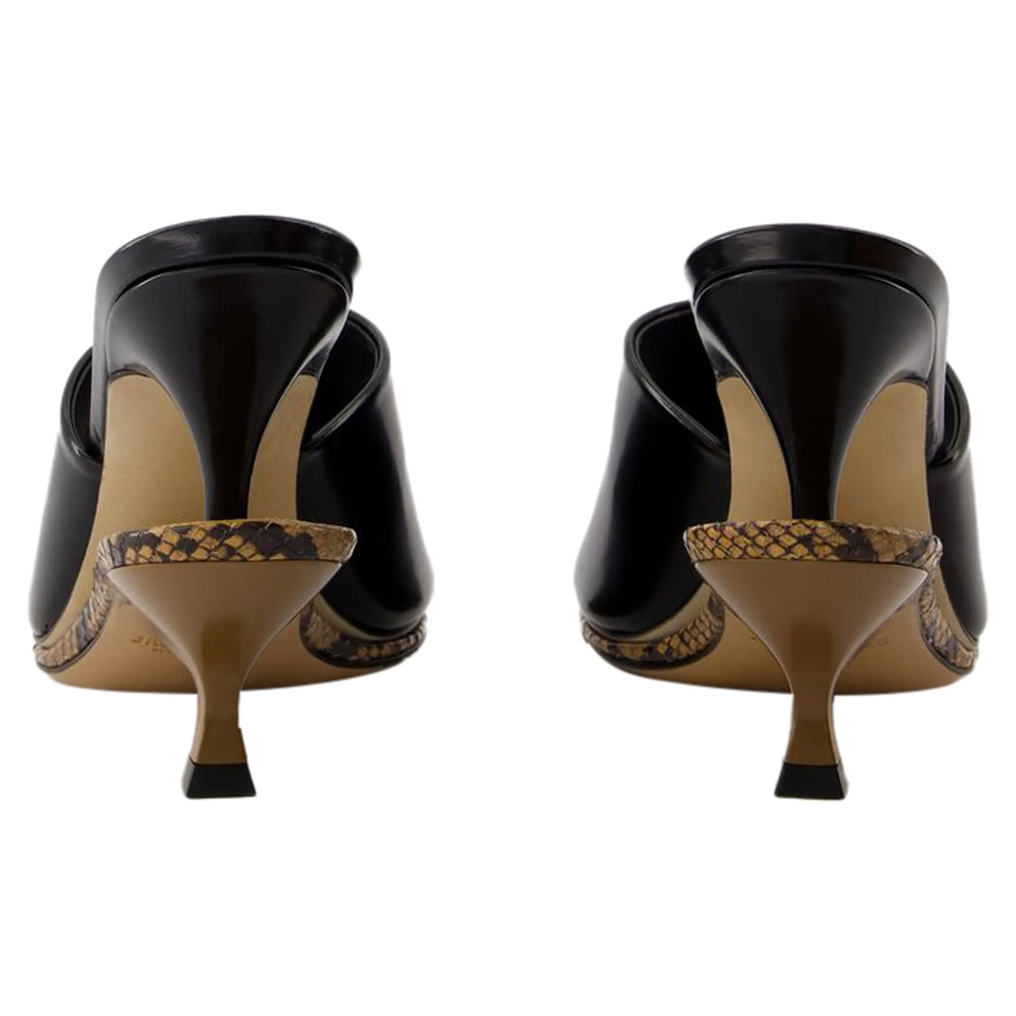 Les Doubles Mules Sandals - Jacquemus - Leather - Black