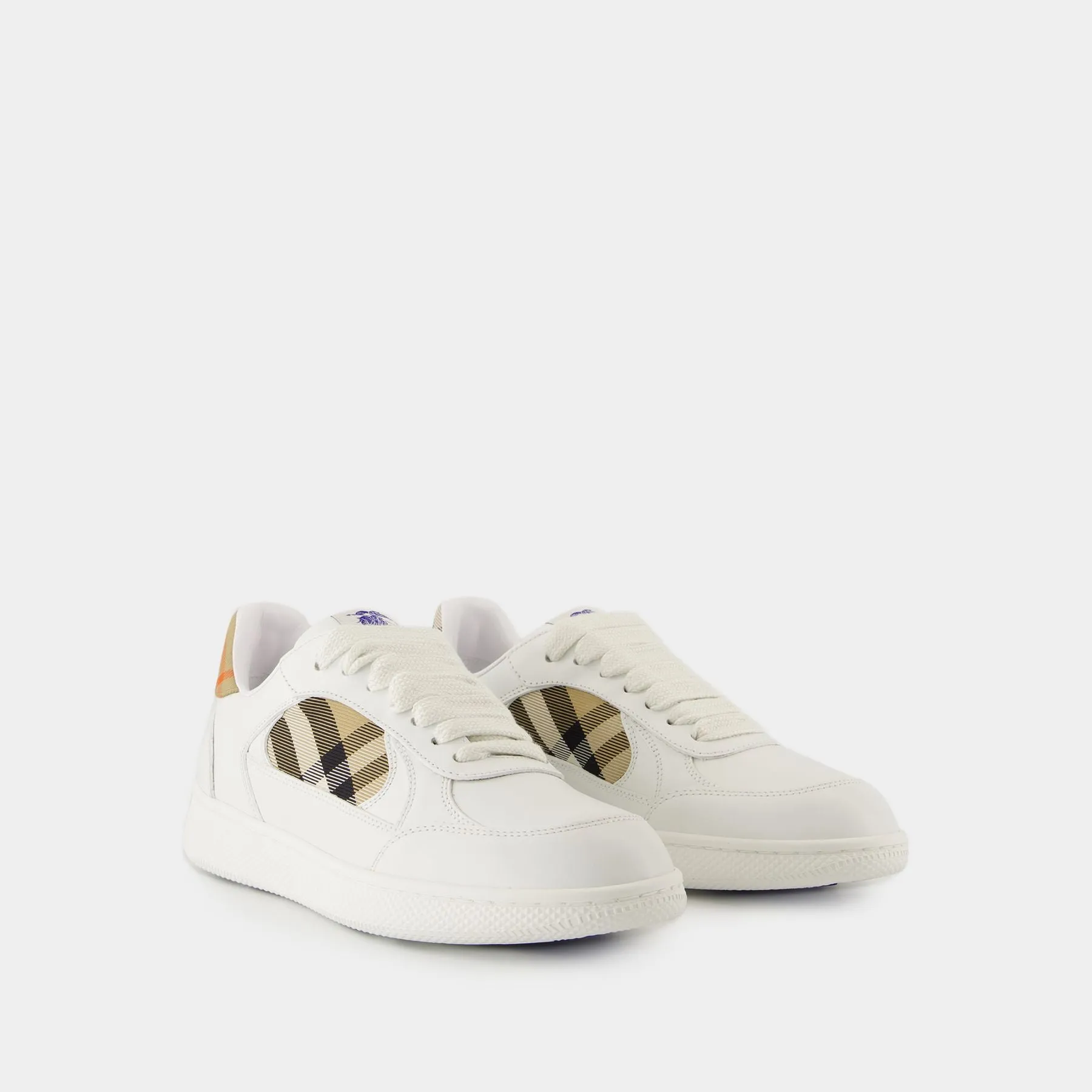 Lf Terrace Mix Sneakers - Burberry - Leather - White