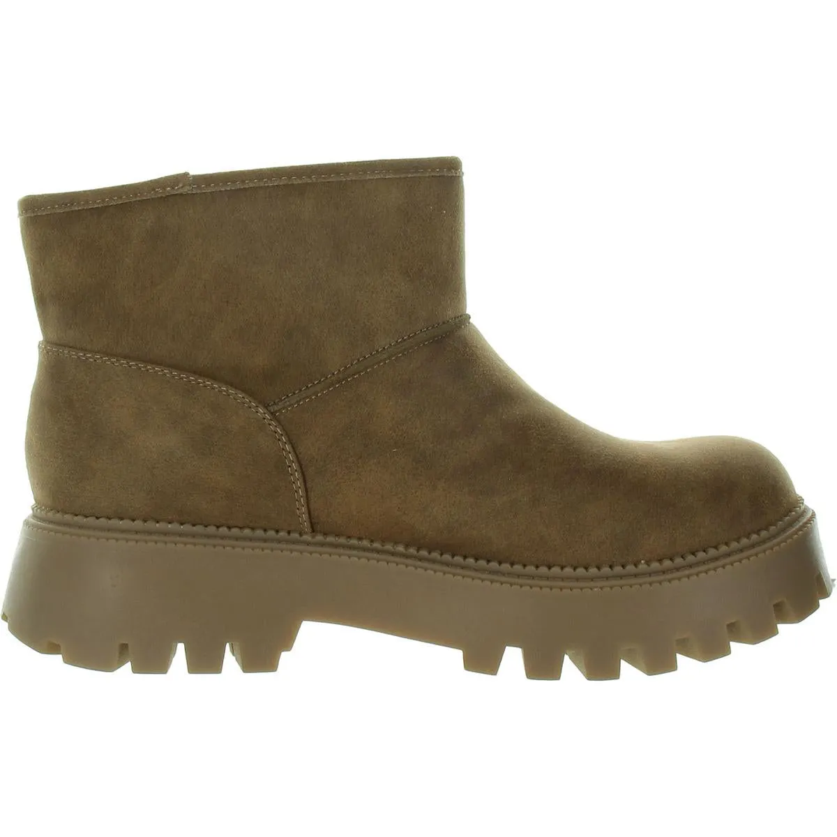 Lonny Womens Faux Fur Faux Suede Ankle Boots