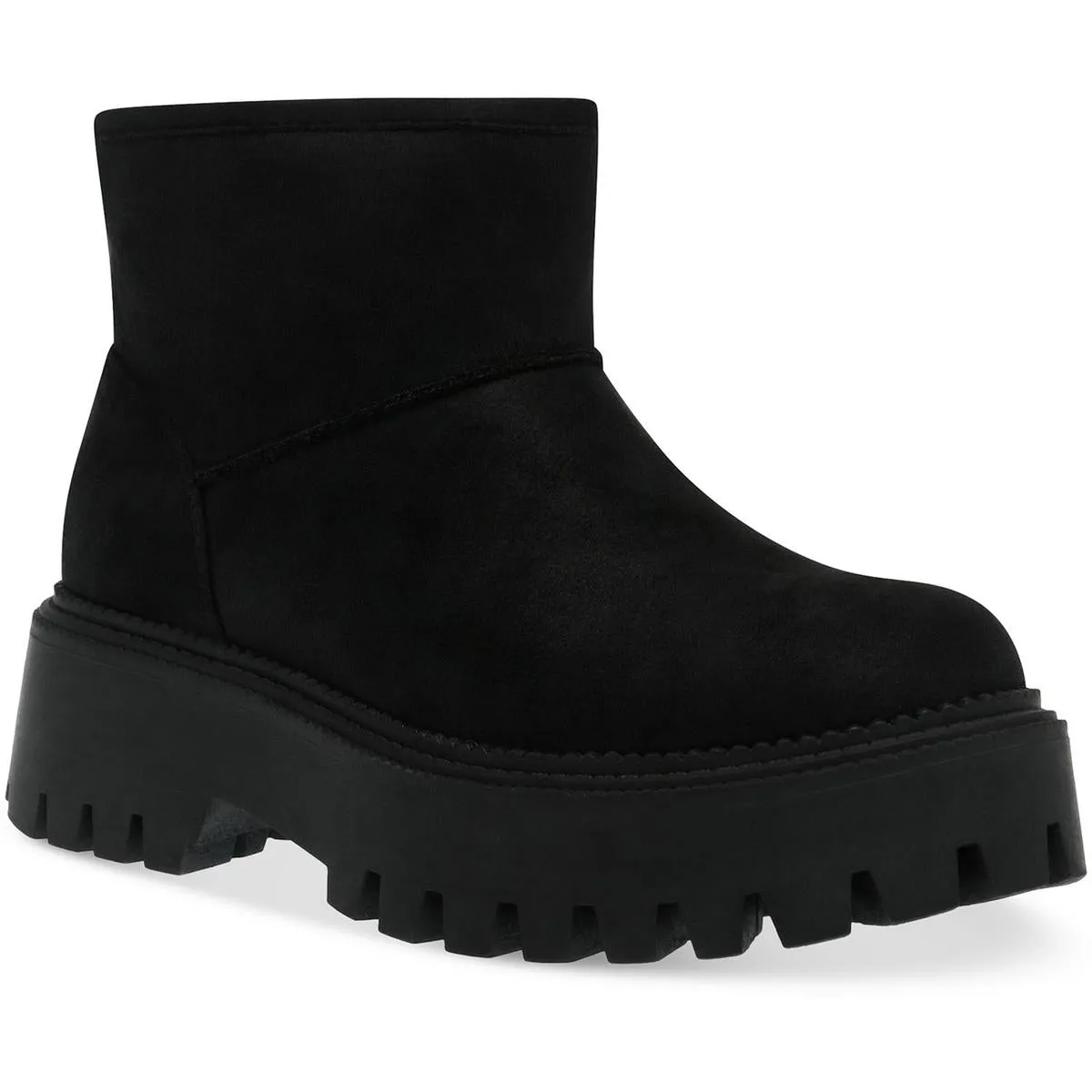 Lonny Womens Faux Fur Faux Suede Ankle Boots