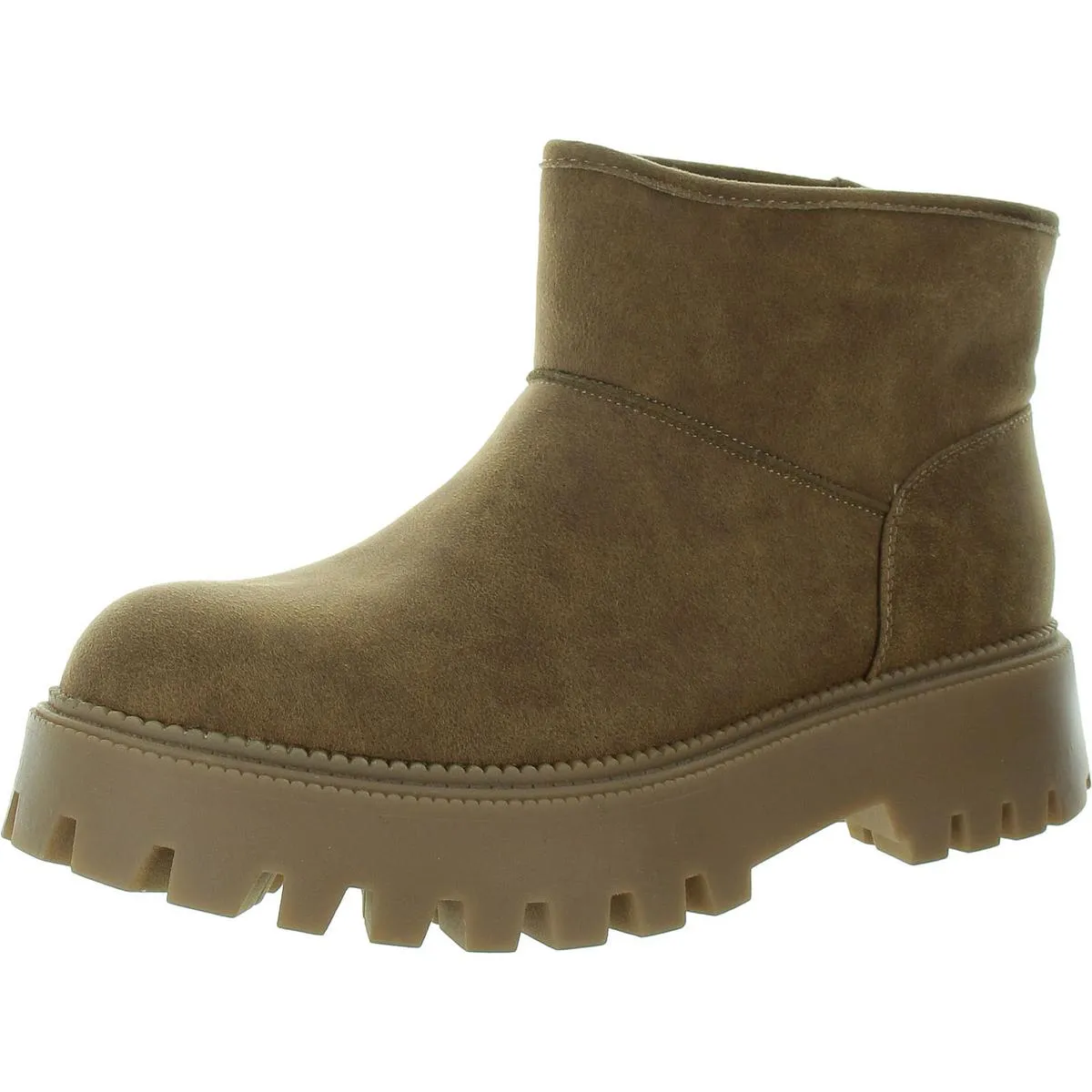 Lonny Womens Faux Fur Faux Suede Ankle Boots