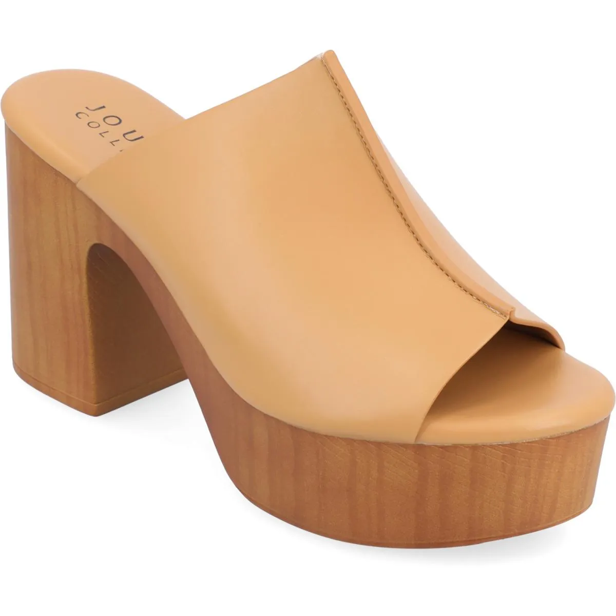 Lorenza Womens Supercomff Faux Leather Block Heel