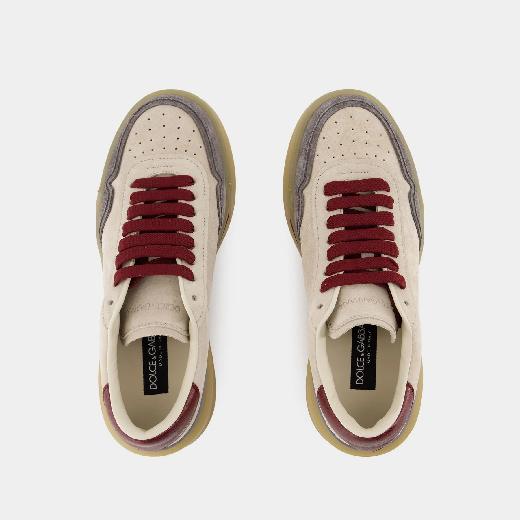 Low Top Sneakers - Dolce&Gabbana - Leather - Beige