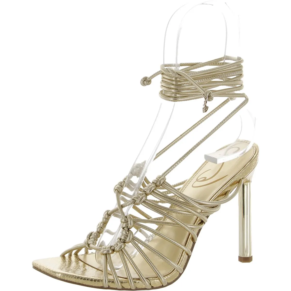 Lylah Womens Open Toe Ankle Strap Heels