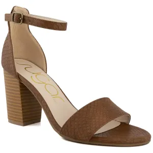 Machelene Womens Ankle Strap Block Heel Heels
