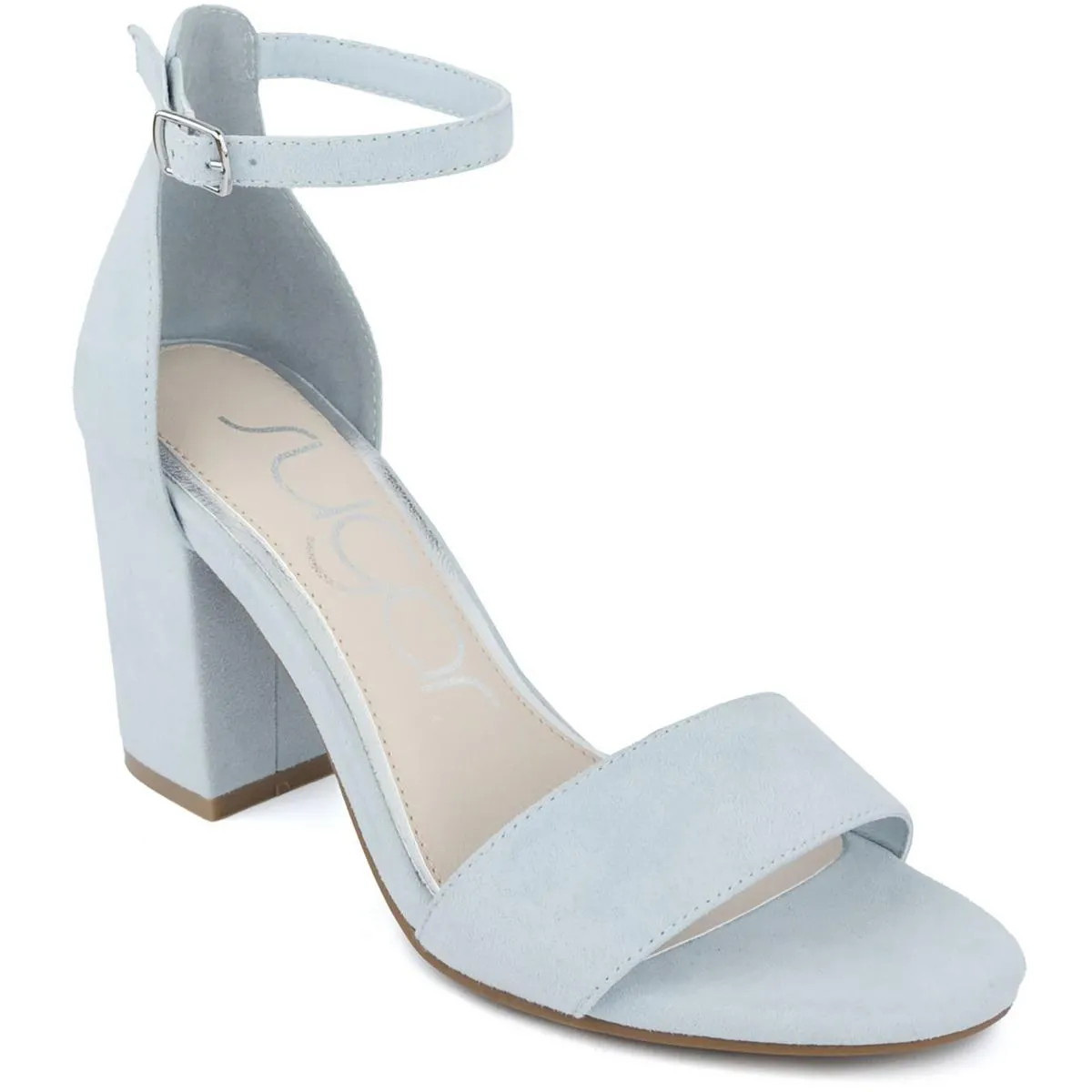 Machelene Womens Ankle Strap Block Heel Heels